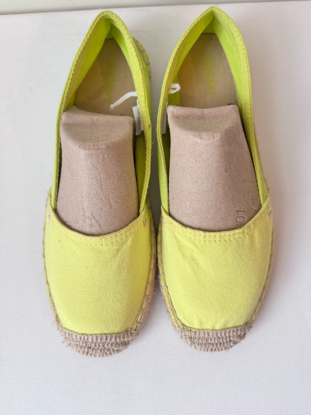 Old Navy two tone Neon Yellow Canvas Espadrille Flats